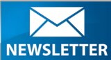 Das Bild zeigt ein Sprechblasen-Symbol mit dem Text "NEWSLETTER" und einem Briefumschlag, das auf Newsletter-Anmeldungen hinweist.
